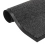 Alfombras de entrada rectangulares de nudo 2 uds gris 90x150 cm