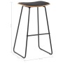 Taburetes de cocina 6 unidades cuero sintético negro