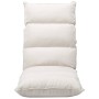 Tumbona de suelo plegable de tela crema