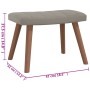 Silla mecedora con reposapiés terciopelo gris claro
