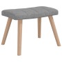 Silla mecedora con reposapiés tela gris claro