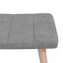 Silla mecedora con reposapiés tela gris claro