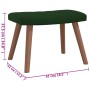 Silla mecedora con reposapiés terciopelo verde oscuro