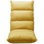 Tumbona de suelo plegable de tela amarillo mostaza