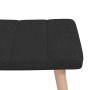 Silla mecedora con reposapiés tela negro