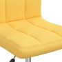Silla de oficina giratoria de tela amarilla mostaza