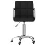 Silla de oficina giratoria de tela negra