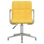 Silla de oficina giratoria de tela amarilla mostaza