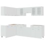 Juego de muebles de cocina 11 piezas madera ingeniería blanco