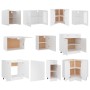 Juego de muebles de cocina 11 piezas madera ingeniería blanco