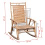 Silla mecedora de bambú