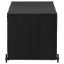 Caja de almacenaje de jardín ratán sintético negro 120x65x61 cm
