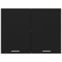 Armario colgante de cocina contrachapada negro 80x31x60 cm