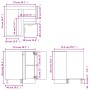 Armario inferior de esquina madera blanco 75,5x75,5x81,5 cm