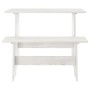 Mesa de comedor con banco REINE madera maciza de pino blanco