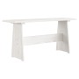 Mesa de comedor con banco REINE madera maciza de pino blanco