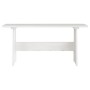 Mesa de comedor con banco REINE madera maciza de pino blanco
