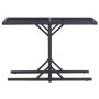 Mesa de jardín de vidrio y ratán sintético negro 110x53x72 cm