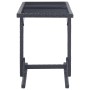 Mesa de jardín de vidrio y ratán sintético negro 110x53x72 cm