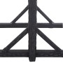 Mesa de jardín de vidrio y ratán sintético negro 110x53x72 cm