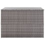 Caja de almacenaje jardín ratán sintético gris 150x100x100 cm