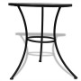 Mesa de bistro terraza mosaico negro y blanco 60 cm