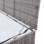 Caja de almacenaje jardín ratán sintético gris 150x100x100 cm