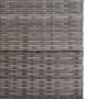 Caja de almacenaje jardín ratán sintético gris 150x100x100 cm