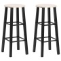Taburetes de cocina 2 unidades MDF negros