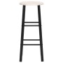 Taburetes de cocina 2 unidades MDF negros