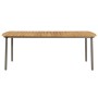 Mesa de jardín madera maciza de acacia y acero 200x100x72 cm
