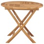 Mesa de jardín plegable madera de teca maciza 85x76 cm