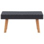 Mesa de centro de jardín ratán sintético negro
