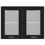 Armario colgante cocina contrachapada negro 80x31x60 cm