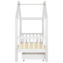 Estructura cama niños con cajón madera pino blanco 80x160 cm