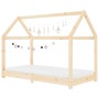 Estructura de cama infantil de madera maciza de pino 80x160 cm