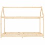 Estructura de cama infantil de madera maciza de pino 80x160 cm