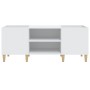 Mueble para discos madera contrachapada blanco 121x38x48 cm