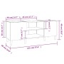 Mueble para discos madera contrachapada blanco 121x38x48 cm