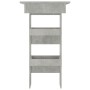 Mesa de bar de pared madera contrachapada gris 102x45x103,5cm