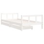 Estructura cama niños con cajones madera pino blanco 90x200 cm