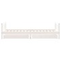 Estructura cama niños con cajones madera pino blanco 90x200 cm