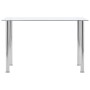 Mesa de comedor vidrio templado transparente 120x60x75 cm