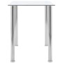 Mesa de comedor vidrio templado transparente 120x60x75 cm
