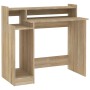 Escritorio con LED madera contrachapada roble sonoma 97x45x90cm