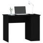 Escritorio de madera contrachapada negro 100x55x75 cm