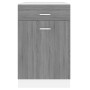 Armario bajo cocina madera ingeniería gris Sonoma 50x46x81,5 cm