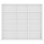 Armario para CDs madera contrachapada blanco 102x23x89,5 cm