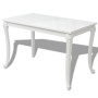 Mesa de comedor blanco brillante 116x66x76 cm