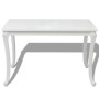 Mesa de comedor blanco brillante 116x66x76 cm